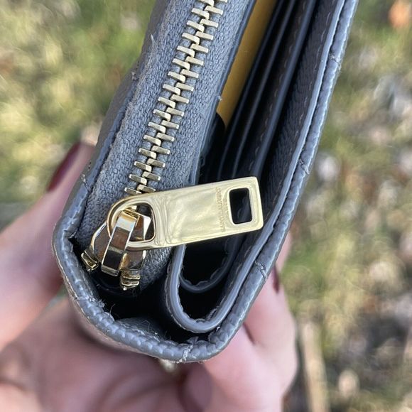 Saint Laurent YSL Cassandra Compact Wallet Grey Gold - Picture 7 of 14